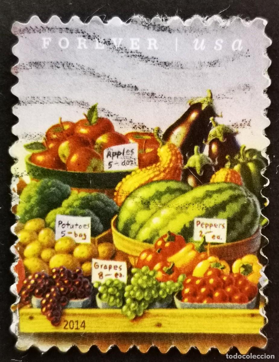 Sellos: Sello Estados Unidos U.S.A.2014,Mercado de agricultores: Frutas,Sin Valor Facial, Michel US 5099BA
