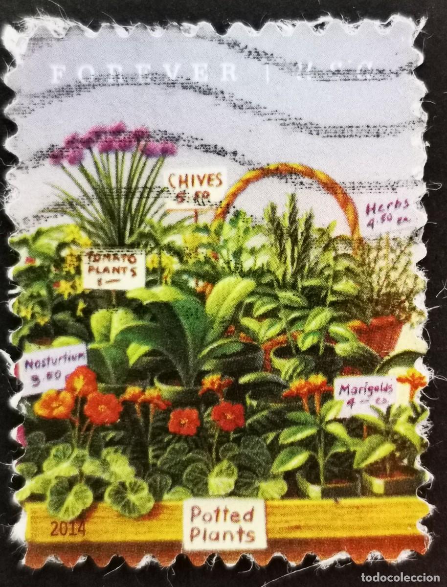 Sellos: Sello Estados Unidos U.S.A.2014,Mercado de agricultores: Hierbas ,Sin Valor Facial, Michel US 5101BA