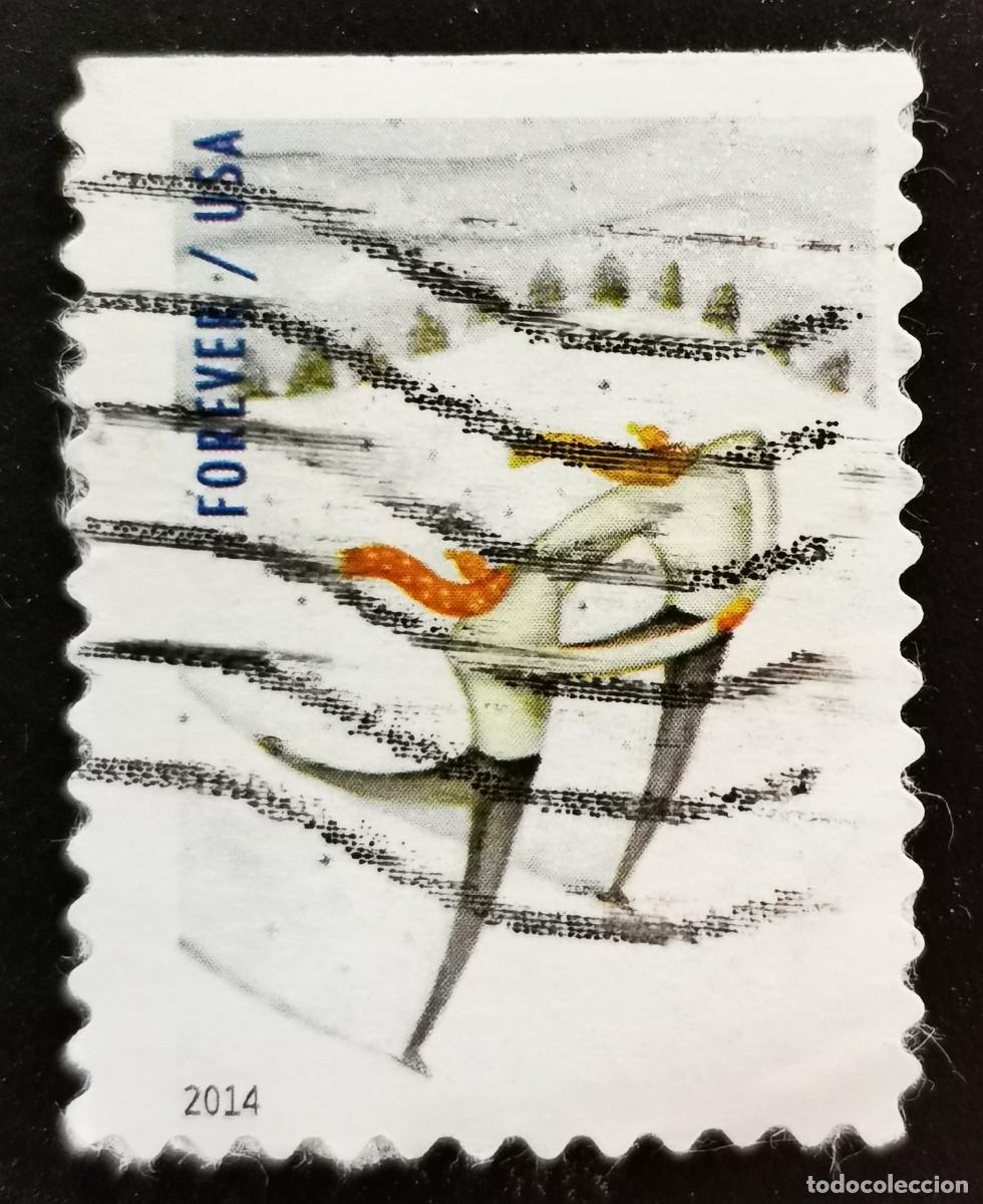 Sellos: Sello Estados Unidos U.S.A.2014,Diversi&oacute;n invernal: patinadores,Sin Valor Facial, Michel US 5123BE