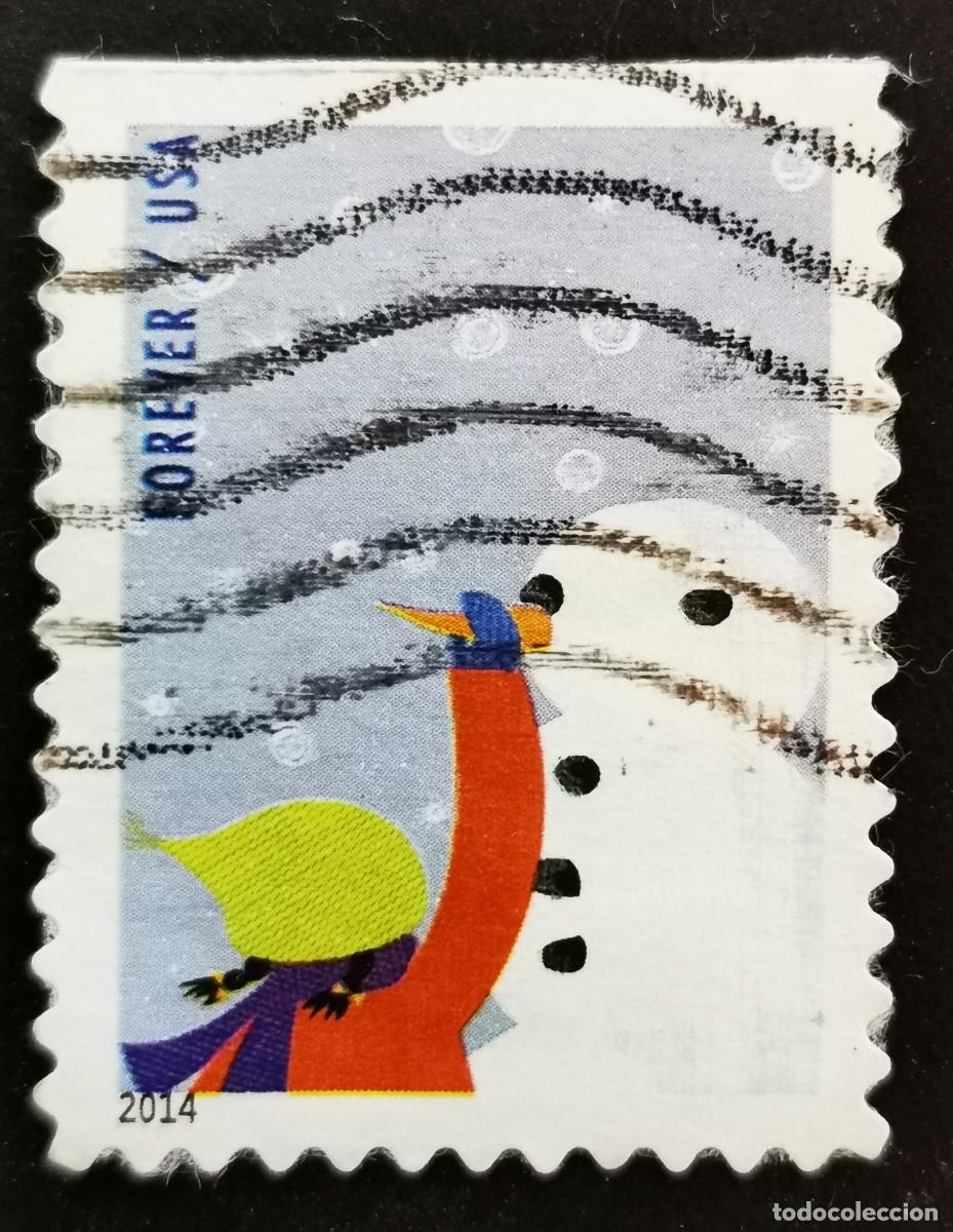 Sellos: Sello Estados Unidos U.S.A.2014,Diversi&oacute;n invernal: mu&ntilde;eco nieve,Sin Valor Facial, Michel US 5124BD