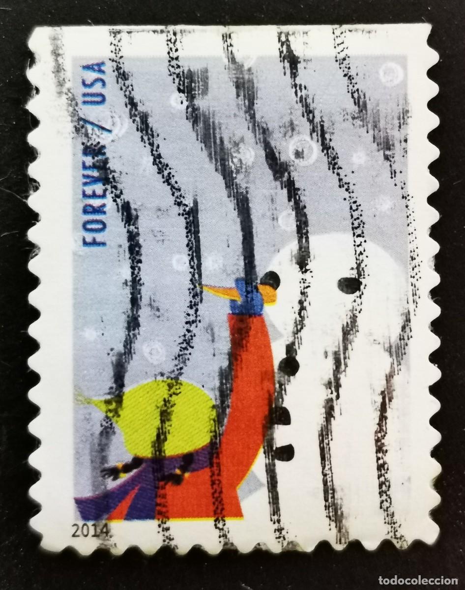 Sellos: Sello Estados Unidos U.S.A.2014,Diversi&oacute;n invernal: mu&ntilde;eco nieve,Sin Valor Facial, Michel US 5124BD