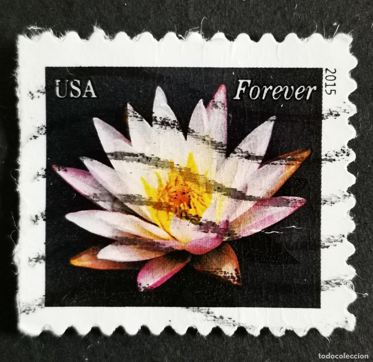 Sellos: Sello Estados Unidos U.S.A.2015,Nen&uacute;fares: rosa claro ,Sin Valor Facial, Michel US 5153BD
