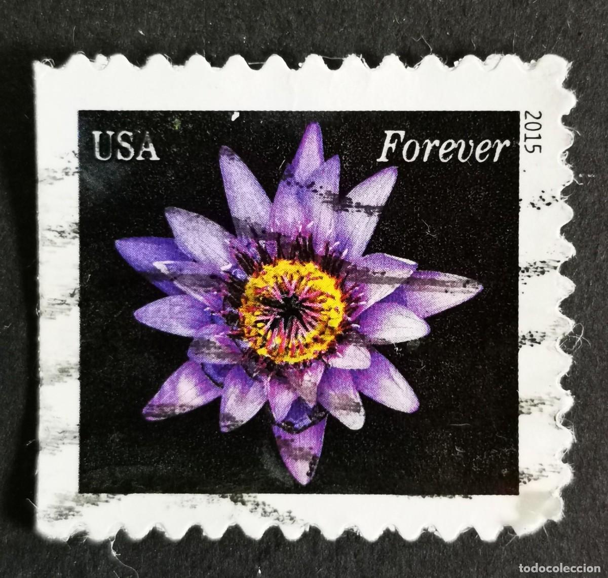 Sellos: Sello Estados Unidos U.S.A.2015,Nen&uacute;fares: morados,Sin Valor Facial, Michel US 5155BD