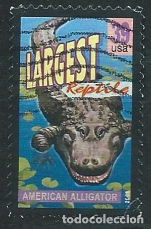 Sellos: ESTADOS UNIDOS 2006 WONDERS OF AMERICA 1 AMERICAN ALIGATOR USADO YT 3781 MI 4078 SN 4033
