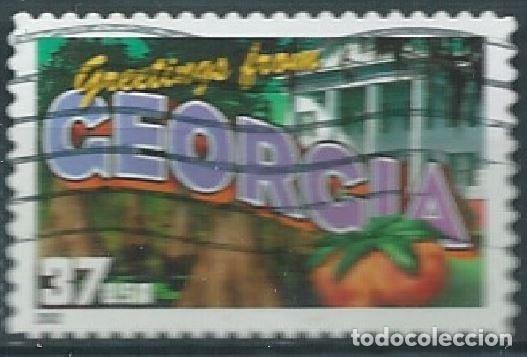 Sellos: ESTADOS UNIDOS 2002 GREETINGS: GEORGIA USADO YT 3269 MI 3529 SN 3570