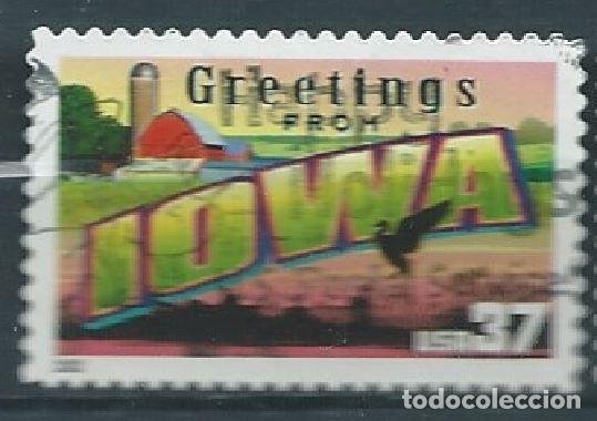 Sellos: ESTADOS UNIDOS 2002 GREETINGS: IOWA USADO YT 3274 MI 3534 SN 3575