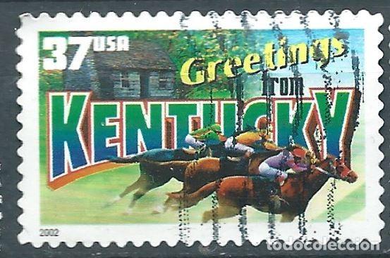 Sellos: ESTADOS UNIDOS 2002 GREETINGS: KENTUCKY USADO YT 3276 MI 3536 SN 3577