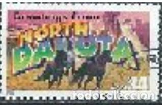 Sellos: ESTADOS UNIDOS 2002 GREETINGS: NORTH DAKOTA USADO YT 3293 MI 3553 SN 3594
