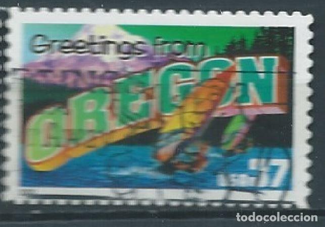 Sellos: ESTADOS UNIDOS 2002 GREETINGS: OREGON USADO YT 3296 MI 3556 SN 3597