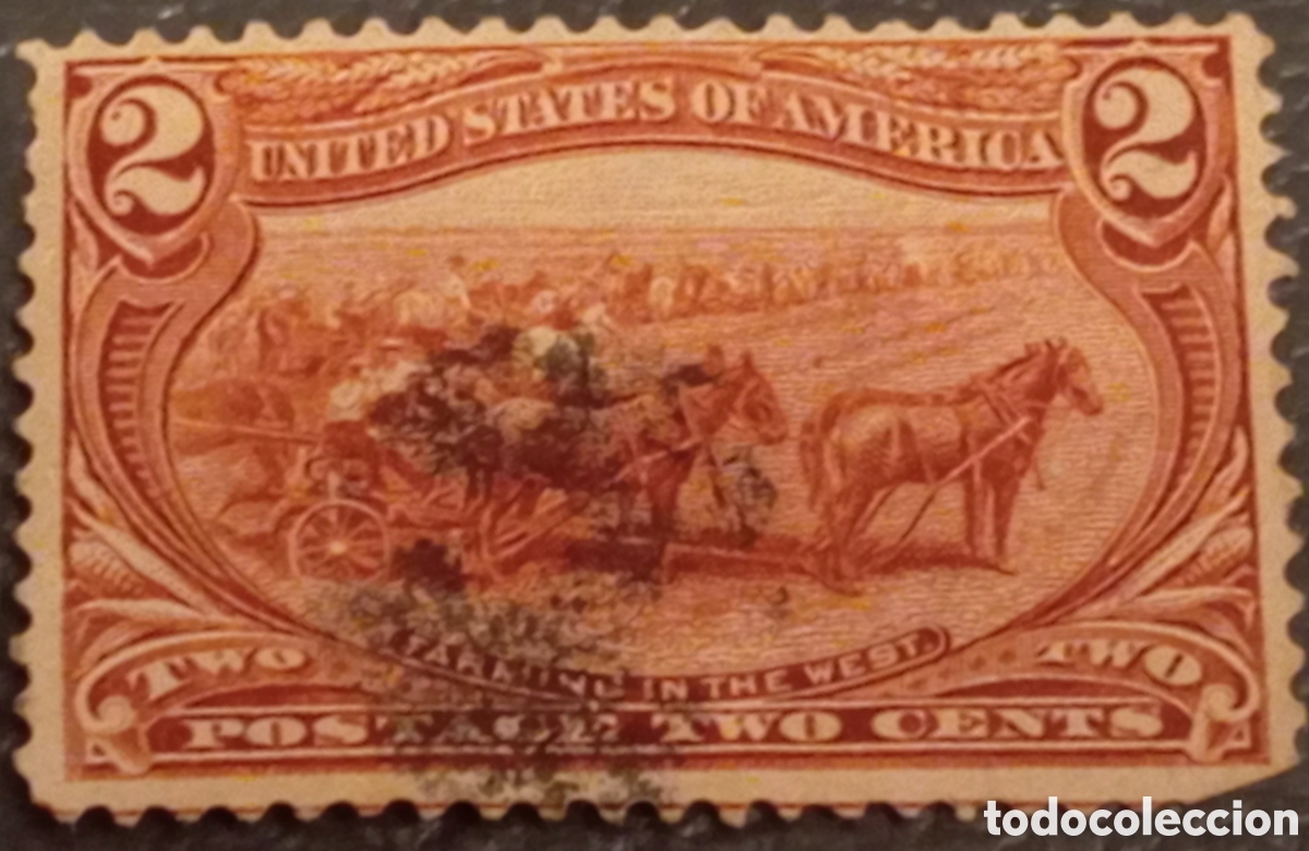 Sellos: Sello USA 1898 - Scott #286 - 2&cent; Farming in the West (Trans-Mississippi)