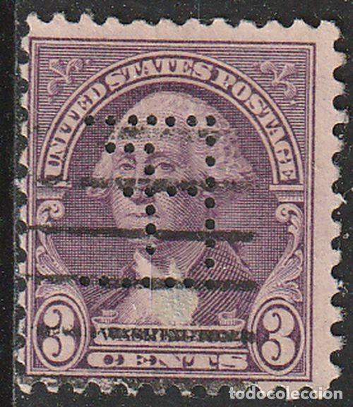 Sellos: USA 1932 Scott 720 Sello &ordm; Presidente George Washington by Gilbert Stuart Perforado Michel 350A