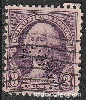 Sellos: USA 1932 Scott 720 Sello &ordm; Presidente George Washington by Gilbert Stuart Perforado Michel 350A