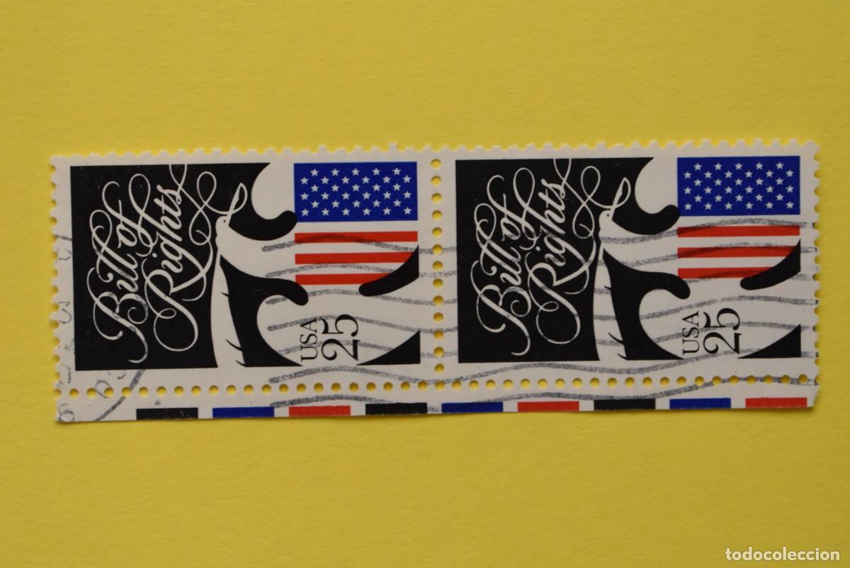 Briefmarken: Lote2 sellos Estados Unidos. USA. EEUU. Usados