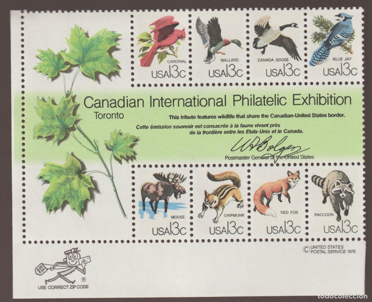 Sellos: Etats Unis USA 1978 - Canadian International Philatelic Exhibition mnh**