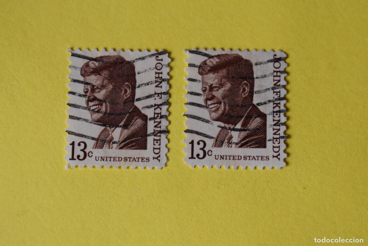 Sellos: Lote 4 sellos Estados Unidos. USA. EEUU. Presidentes. John F. Kennedy. 13 c. Usados
