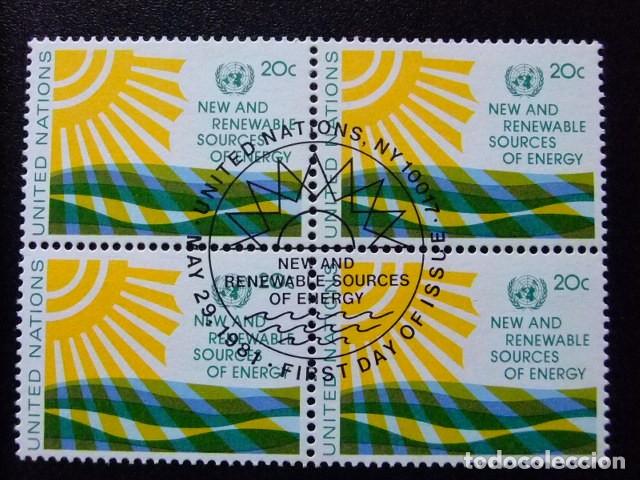 Sellos: 107 ONU NEW YORK 1981 / ENERGIA SOLAR - PRIMER DIA CIRCULACION / YVERT 340 FU