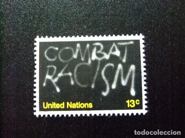 Sellos: 107 ONU NEW YORK 1977 / LUCHA CONTRA la DESCRIMINACION RACIAL / YVERT 279 FU