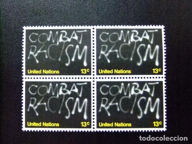 Sellos: 107 ONU NEW YORK 1977 / LUCHA CONTRA la DESCRIMINACION RACIAL / YVERT 279 FU