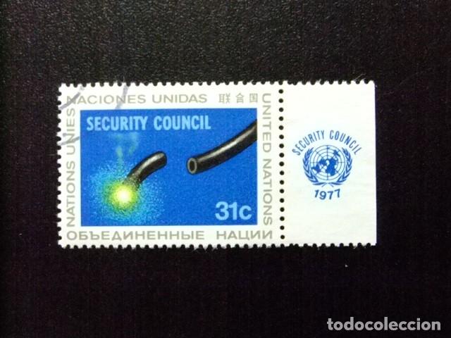 Sellos: 107 ONU NEW YORK 1977 / CONSEJO de SEGURIDAD de las NACIONES UNIDAS / YVERT 278 FU
