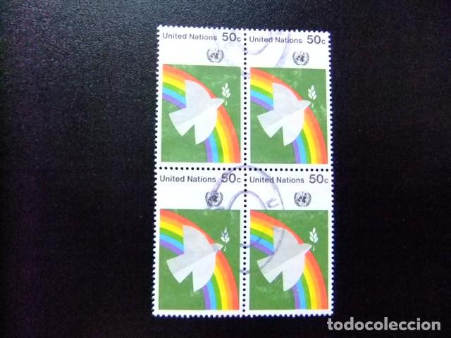 Sellos: 107 ONU NEW YORK 1976 / PALOMA y ARCO IRIS / YVERT 262 FU