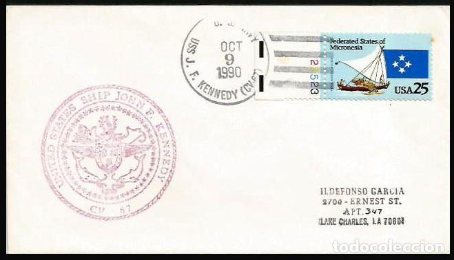 Sellos: USA 1990 PORTAAVIONES USS JOHN F. KENNEDY
