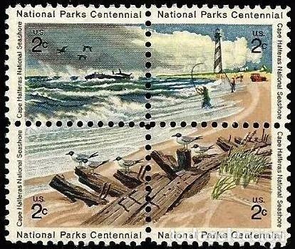 Sellos: USA 1972 FARO CABO HATTERAS