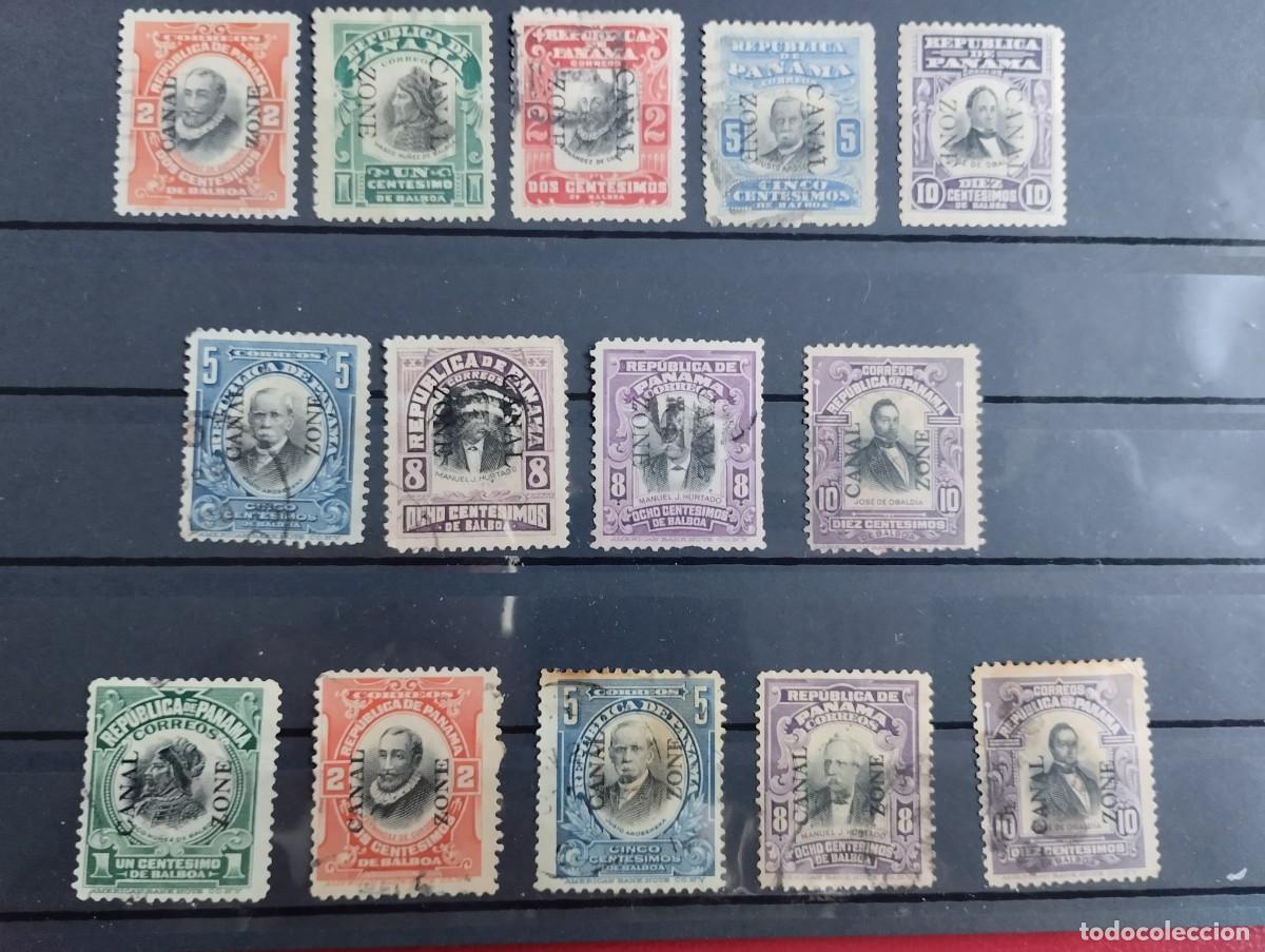 Sellos: 14 SELLOS DIFERENTES DE ESTADOS UNIDOS, CON SOBRECARGA &rdquo;CANAL ZONE&rdquo; PANAM&Aacute;, A&Ntilde;OS 1906/1910.