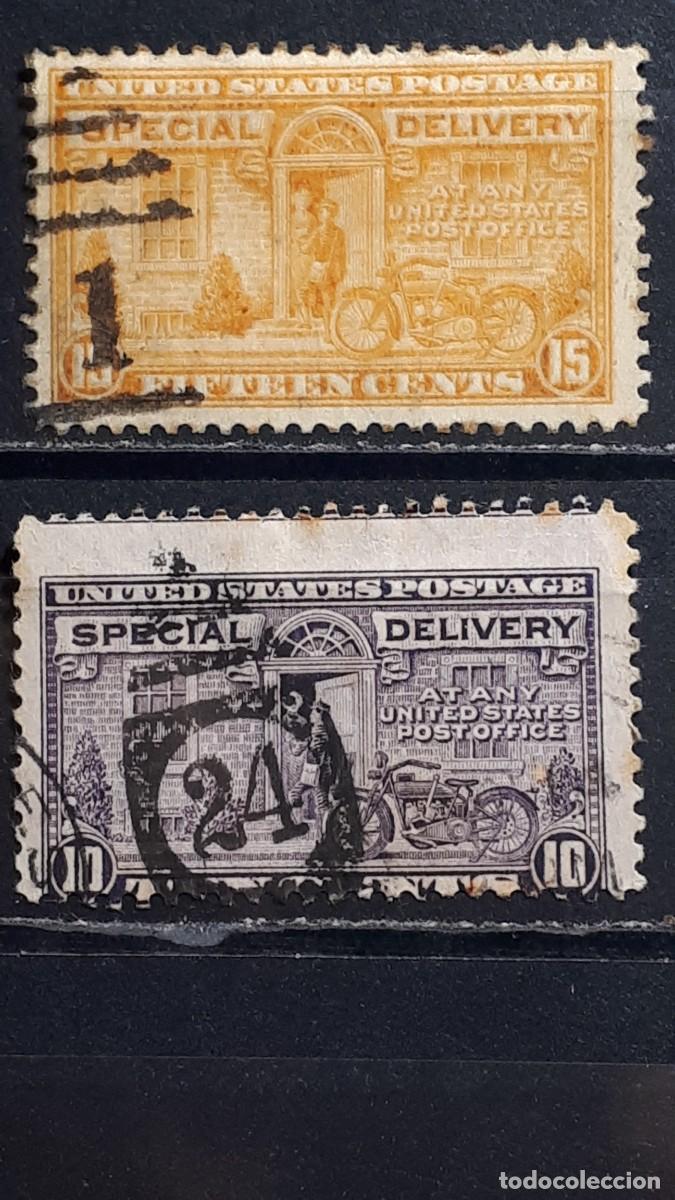 Sellos: ESTADOS UNIDOS. A&Ntilde;O 1922 &deg;. Urgente Yvert 11,12.