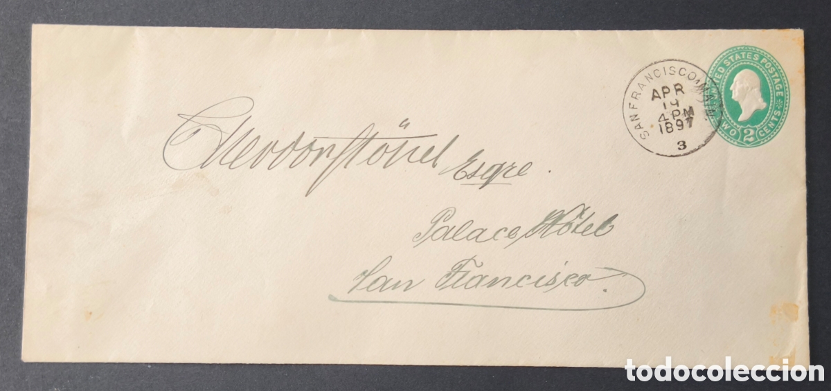 Sellos: ESTADOS UNIDOS. 1897. CARTA CIRCULADA A SAN FRANCISCO