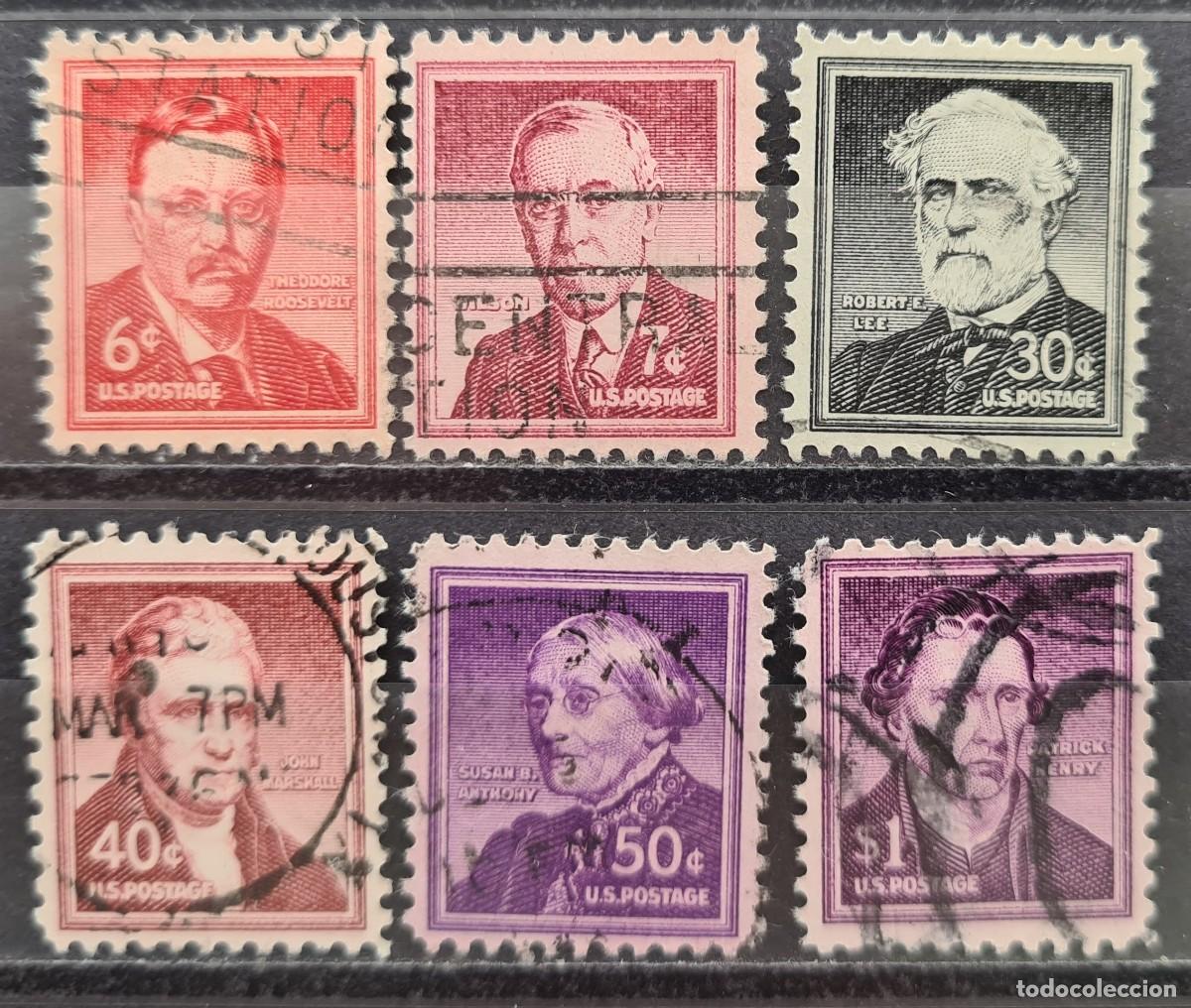 Sellos: Serie de sellos usados de Estados Unidos de Norteam&eacute;rica 1955-56