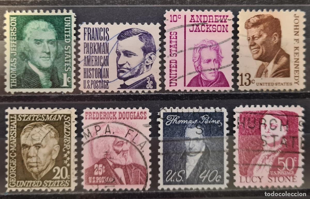 Sellos: Serie de sellos usados de Estados Unidos de Norteam&eacute;rica 1967-68: Americanos c&eacute;lebres