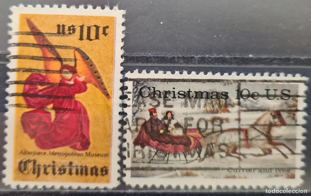 Sellos: Serie completa de sellos usados de Estados Unidos de Norteam&eacute;rica 1974: Navidad