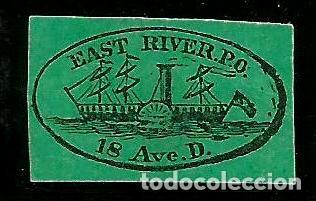 Sellos: USA 1855 EAST RIVER POST OFFICE