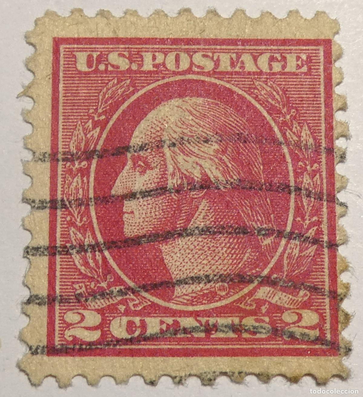 Sellos: Sello postal de Estados Unidos 2 centavos George Washington