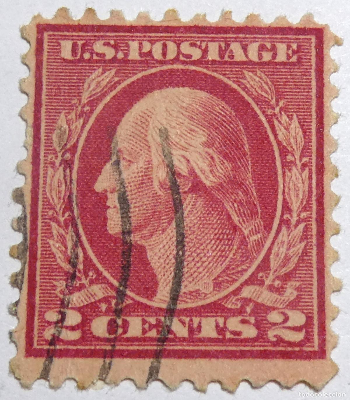 Sellos: Sello postal de Estados Unidos 2 centavos George Washington