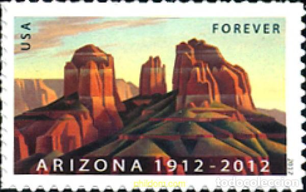Sellos: 279960 MNH ESTADOS UNIDOS 2012 CENTENARIO DEL ESTADO DE ARIZONA