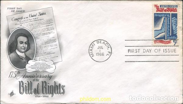 Sellos: 788310 MNH ESTADOS UNIDOS 1966 175 ANIVERSARIO DE LA DECLARACION DE LOS DERECHOS HUMANOS