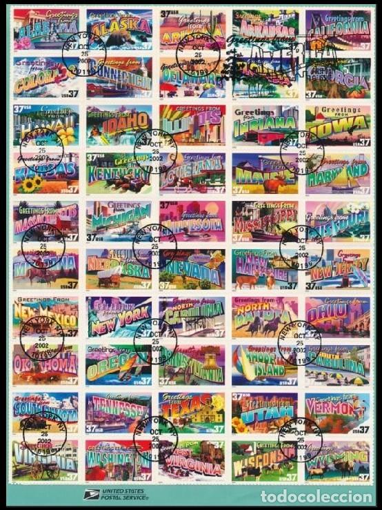 Sellos: ESTADOS UNIDOS 2003 GREETINGS OF AMERICA 50V USADO SN 3696-745SP YT F3399-48 MI B3657-706