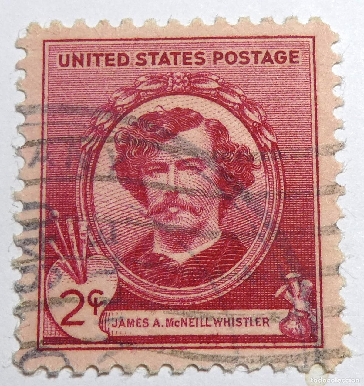 Sellos: Sello postal de Estados Unidos 2 centavos 1940, A. McNeill Whistler