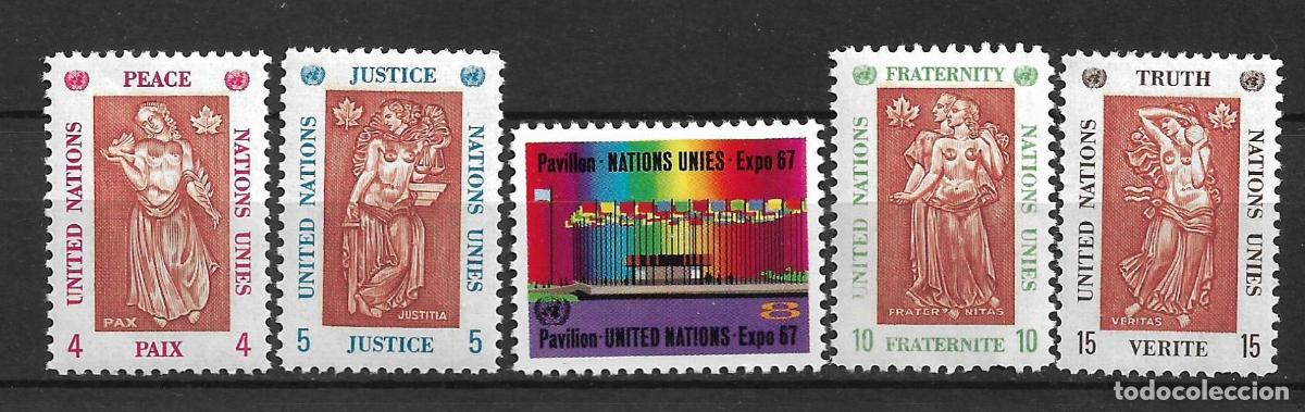 Sellos: onu new york 1967 scott 170-174 ** mnh - 33/47