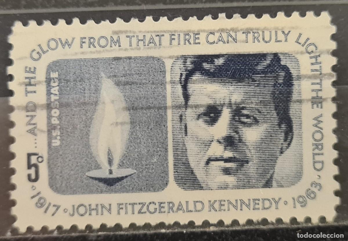Sellos: Sello usado de Estados de Norteam&eacute;rica 1964: muerte del presidente Kennedy