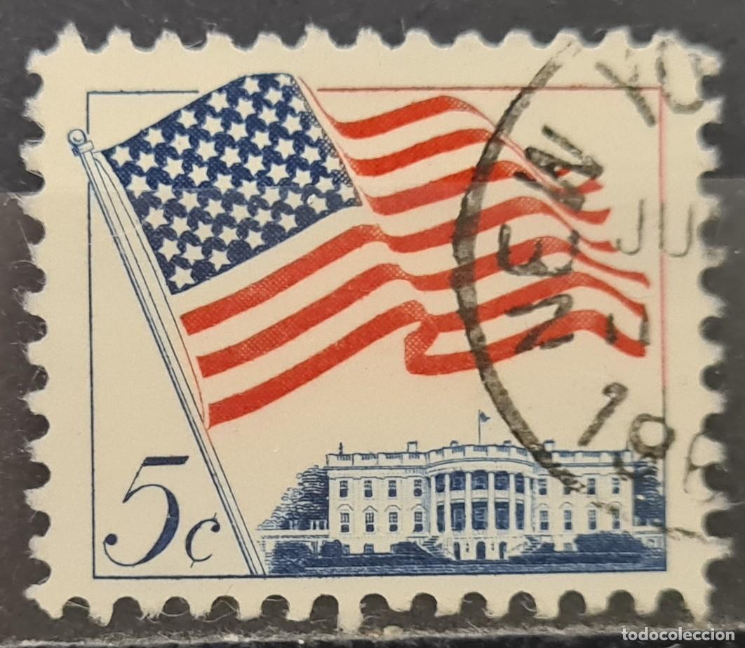 Sellos: Sello usado de Estados de Norteam&eacute;rica 1962: vista de la Casa Blanca