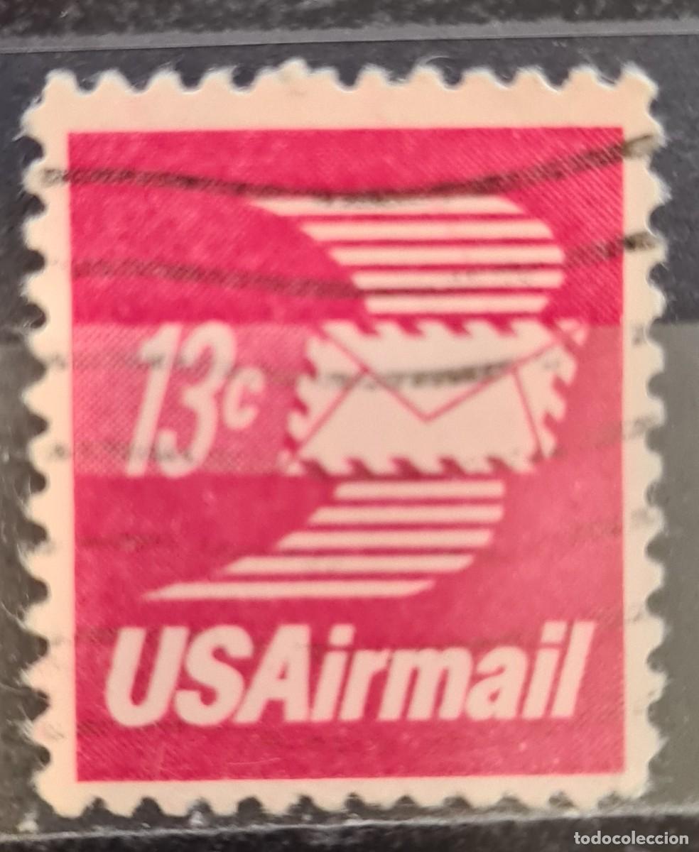 Sellos: Sello a&eacute;reo usado de Estados Unidos de Norteam&eacute;rica 1973