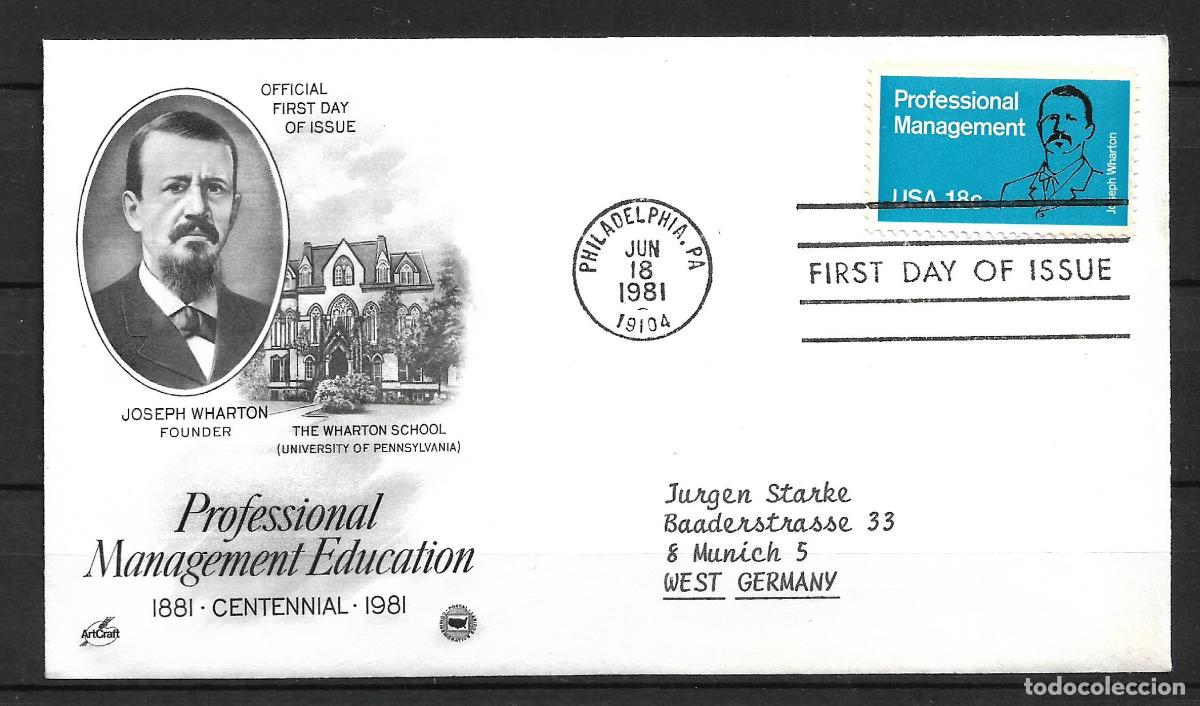 Sellos: Estados Unidos 1981 SPD scott 1920 educacion en gestion profesional - 153/7