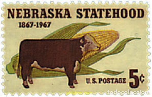 Sellos: 30147 MNH ESTADOS UNIDOS 1967 CENTENARIO DE NEBRASKA.