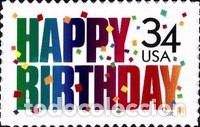 Sellos: ESTADOS UNIDOS, 2002 SW3623 ''Cumplea&ntilde;os Feliz - Adhesivo''./ Nuevos, sin fijasellos, MNH.