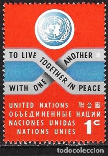 Sellos: Naciones Unidas (Nueva York) 1962 - Mi 98 - YT 100 - Emblema - MNH**