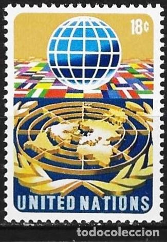 Sellos: Naciones Unidas (Nueva York) 1974 - Mi 271 - YT 244 - Emblema - MNH**