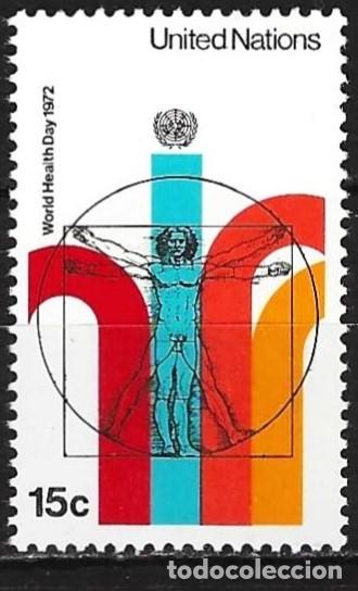 Sellos: Naciones Unidas (Nueva York) 1972 - Mi 244 - YT 221 - &laquo;El hombre&raquo;, de Leonardo da Vinci - MNH**