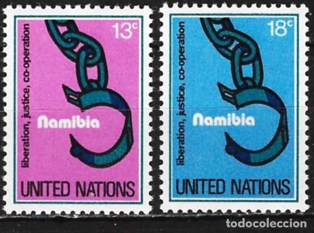 Sellos: Naciones Unidas (Nueva York) 1978 - Mi 320 y 321 - YT 288 y 289 - Namibia - MNH**
